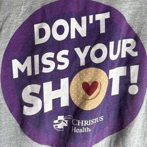 Christus Health T Shirt Men's XL Grey Don't Miss Your Shot Campaign Medical Top